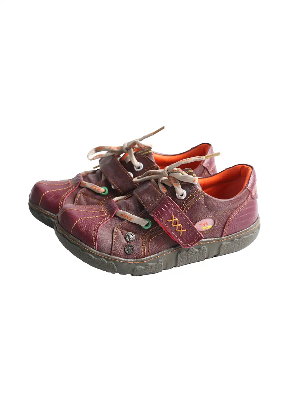 TMA EYES | PU Leather Retro Non-Slip Flat Shoes