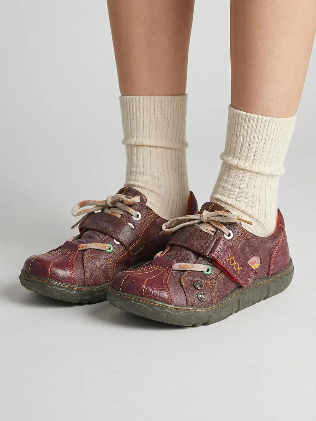 TMA EYES | PU Leather Retro Non-Slip Flat Shoes