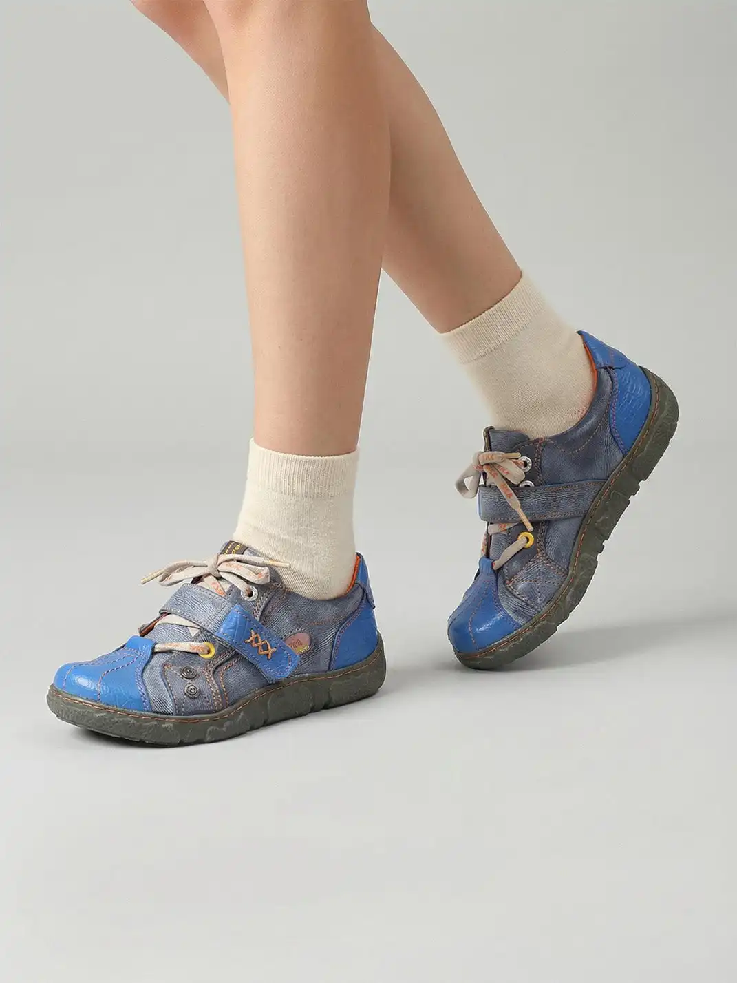 TMA EYES | PU Leather Retro Non-Slip Flat Shoes