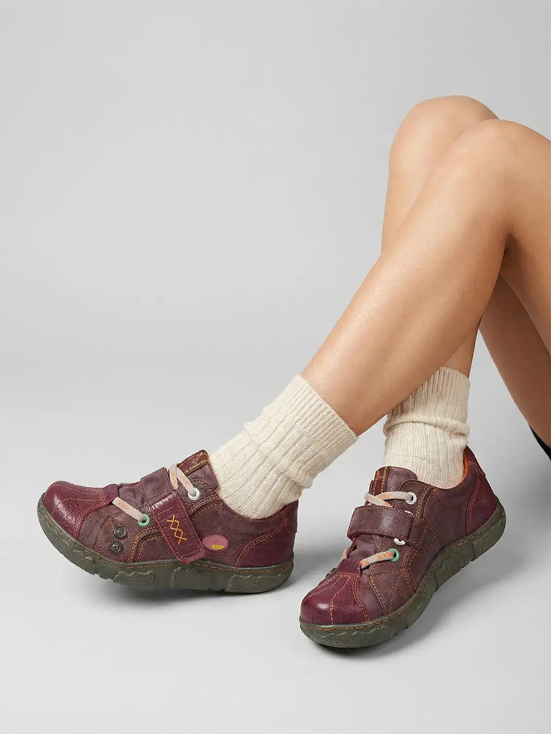 TMA EYES | PU Leather Retro Non-Slip Flat Shoes