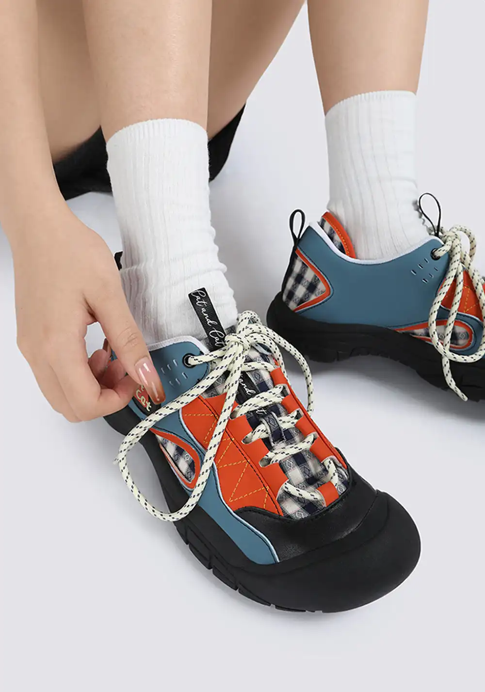 Cat and cat | Chunky Cute Colorblock Casual Sneakers
