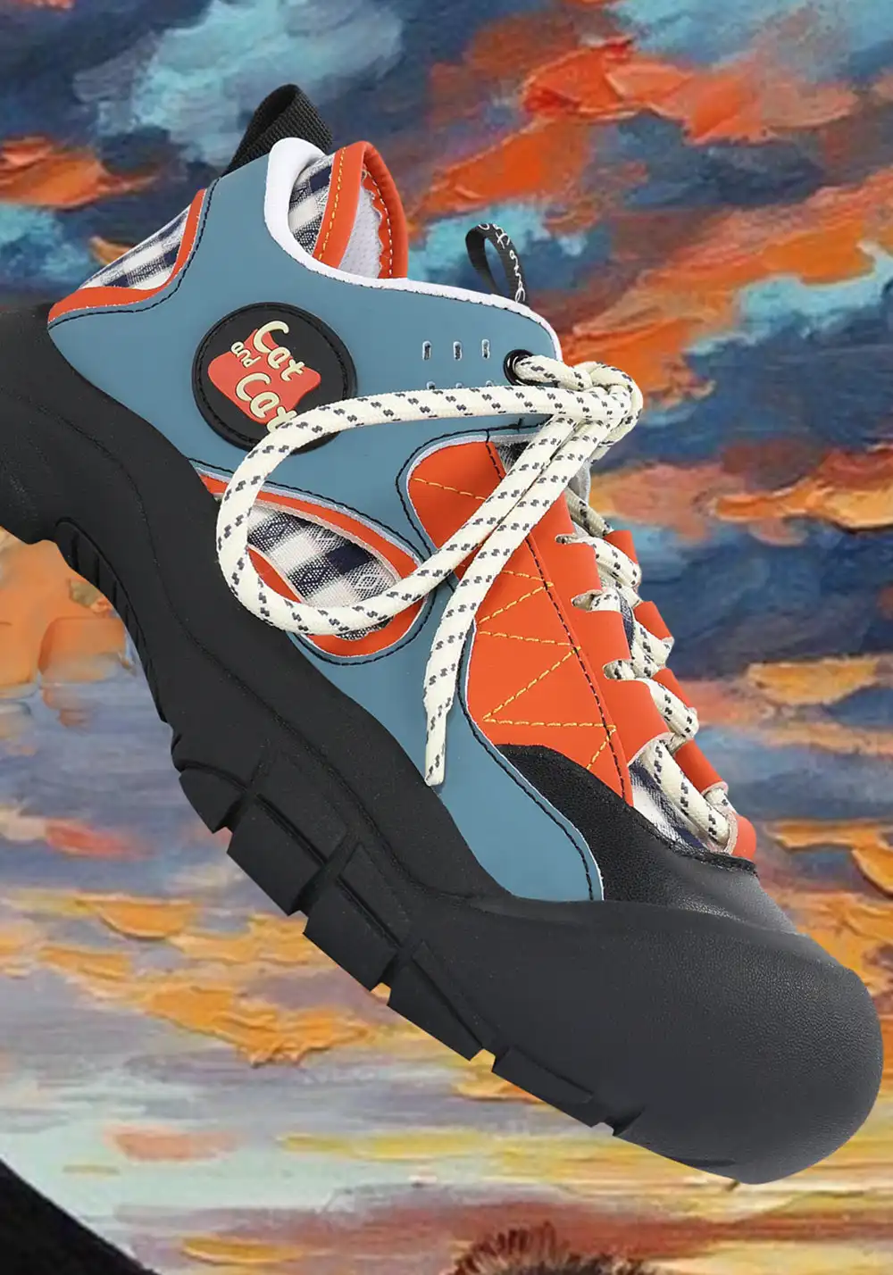 Cat and cat | Chunky Cute Colorblock Casual Sneakers