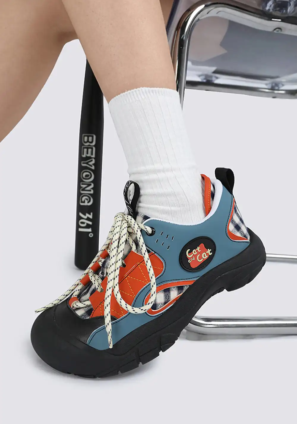 Cat and cat | Chunky Cute Colorblock Casual Sneakers