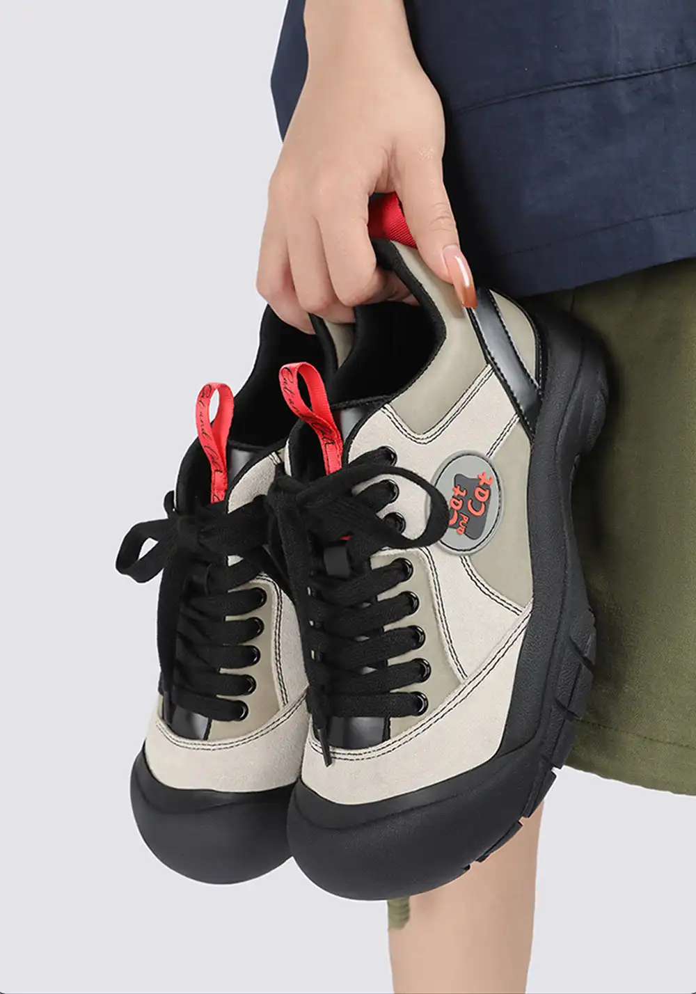 Cat and cat | Chunky Lace-Up Outdoor Round Toe Shoes