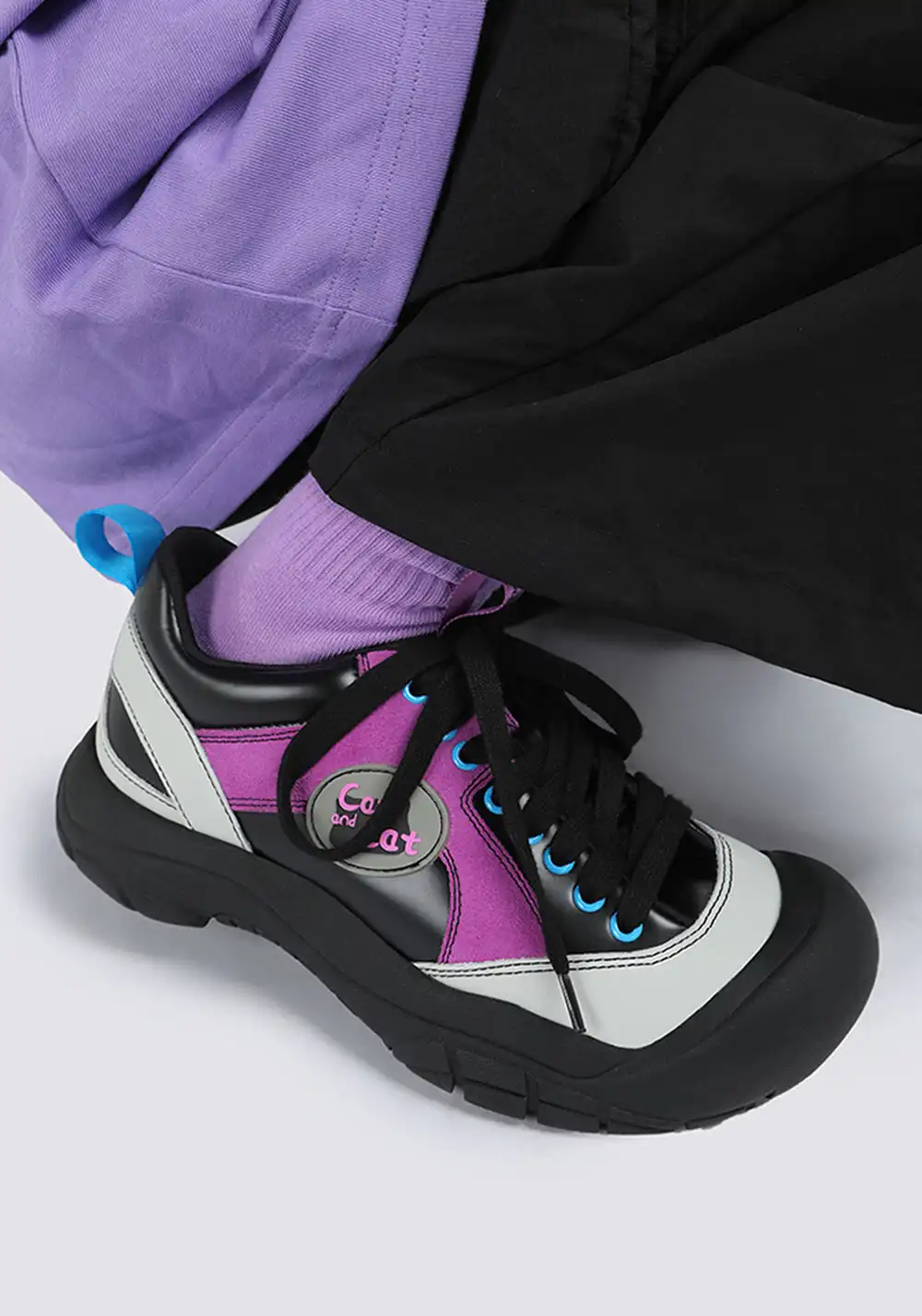 Cat and cat | Chunky Round Toe Lace-Up Sneakers