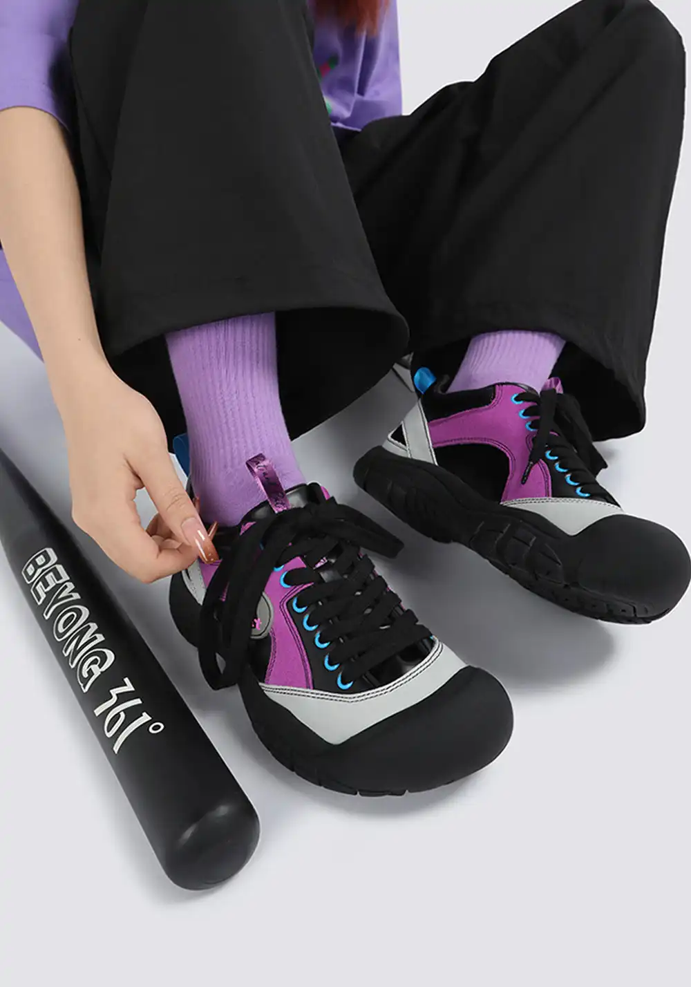 Cat and cat | Chunky Round Toe Lace-Up Sneakers