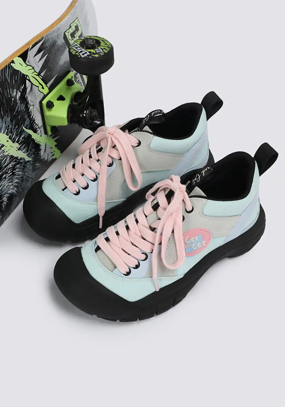 Cat and cat | Round Toe Chunky Sole Casual Sneakers