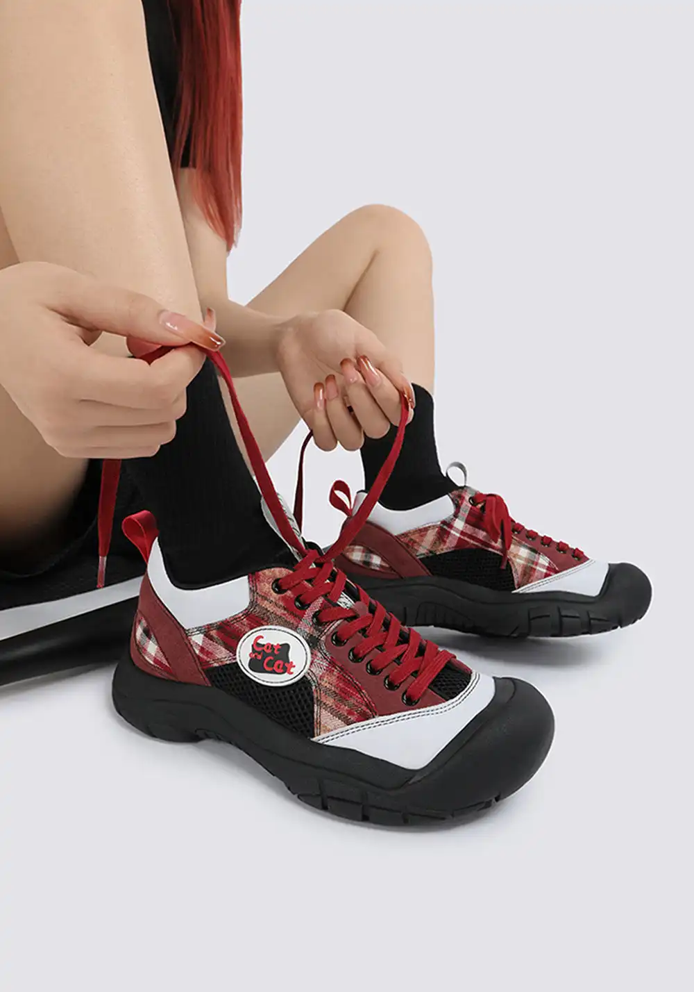 Cat and cat | Cute Chunky Round Toe Sports Shoes