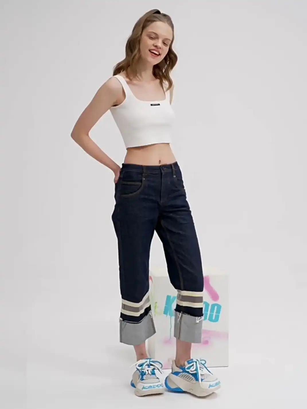 KEDDO│Macaron Chunky Retro Dad Sneakers-Blue