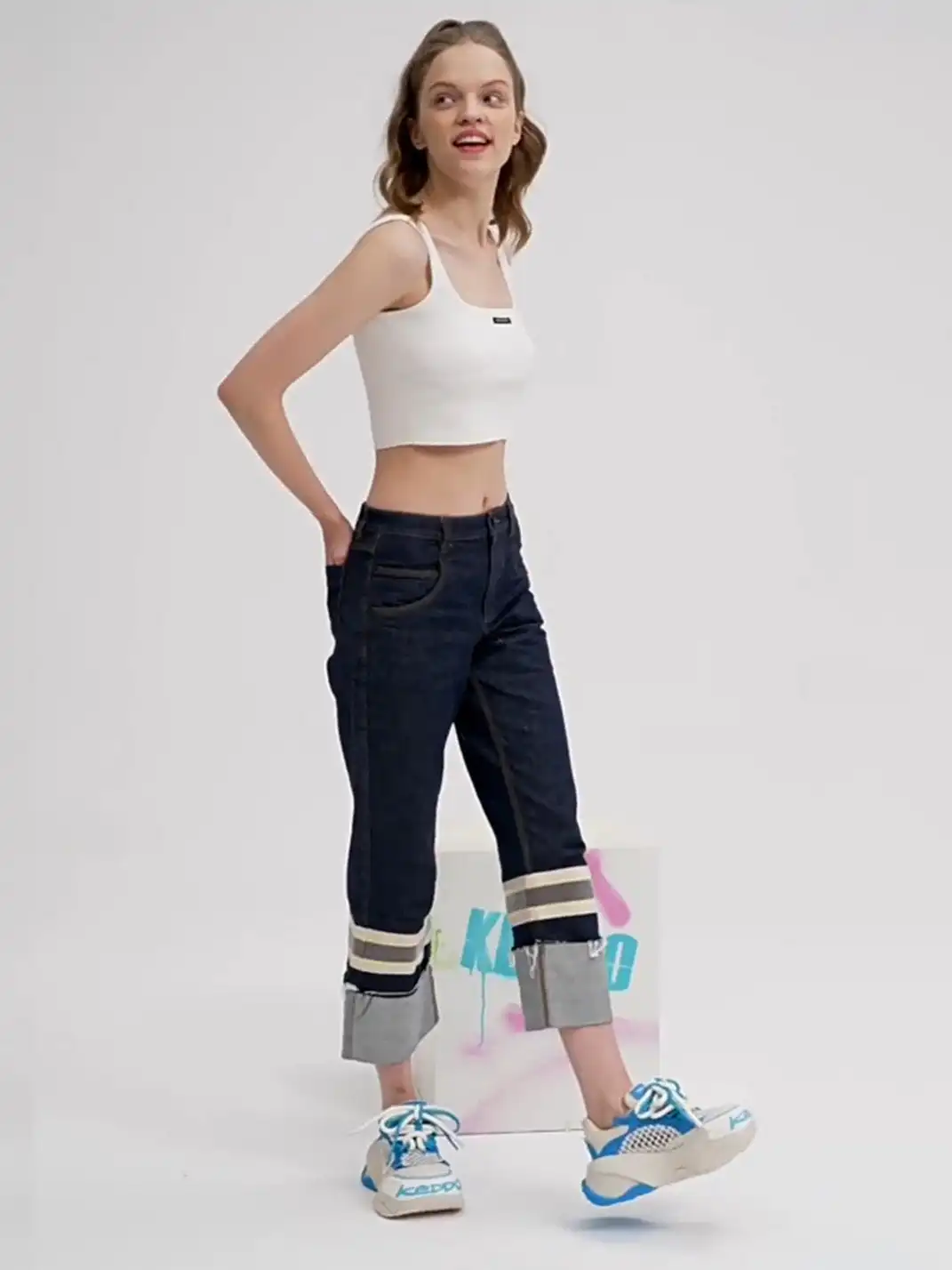 KEDDO│Macaron Chunky Retro Dad Sneakers-Blue
