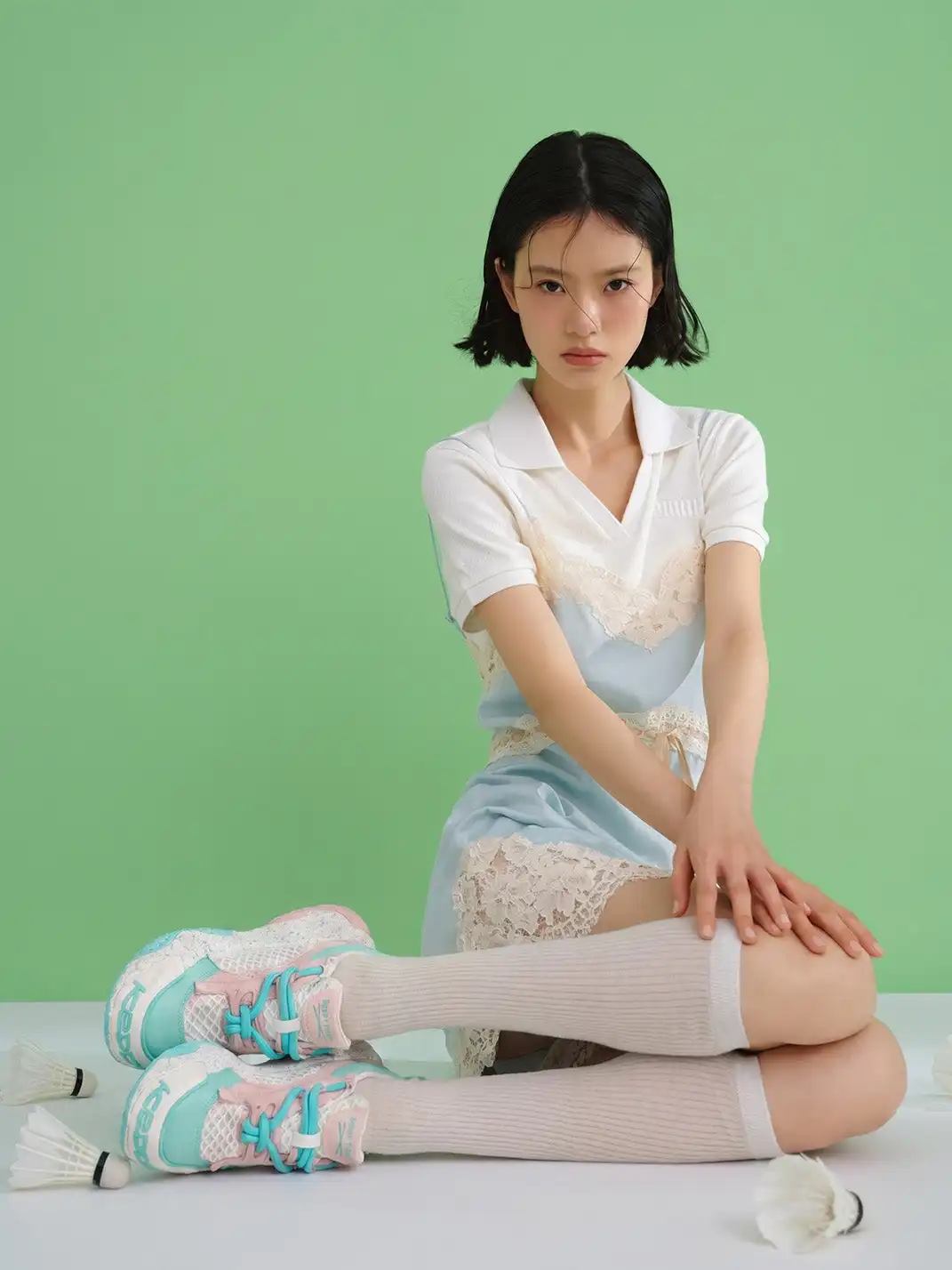 KEDDO│Macaron Chunky Retro Dad Sneakers-Pink