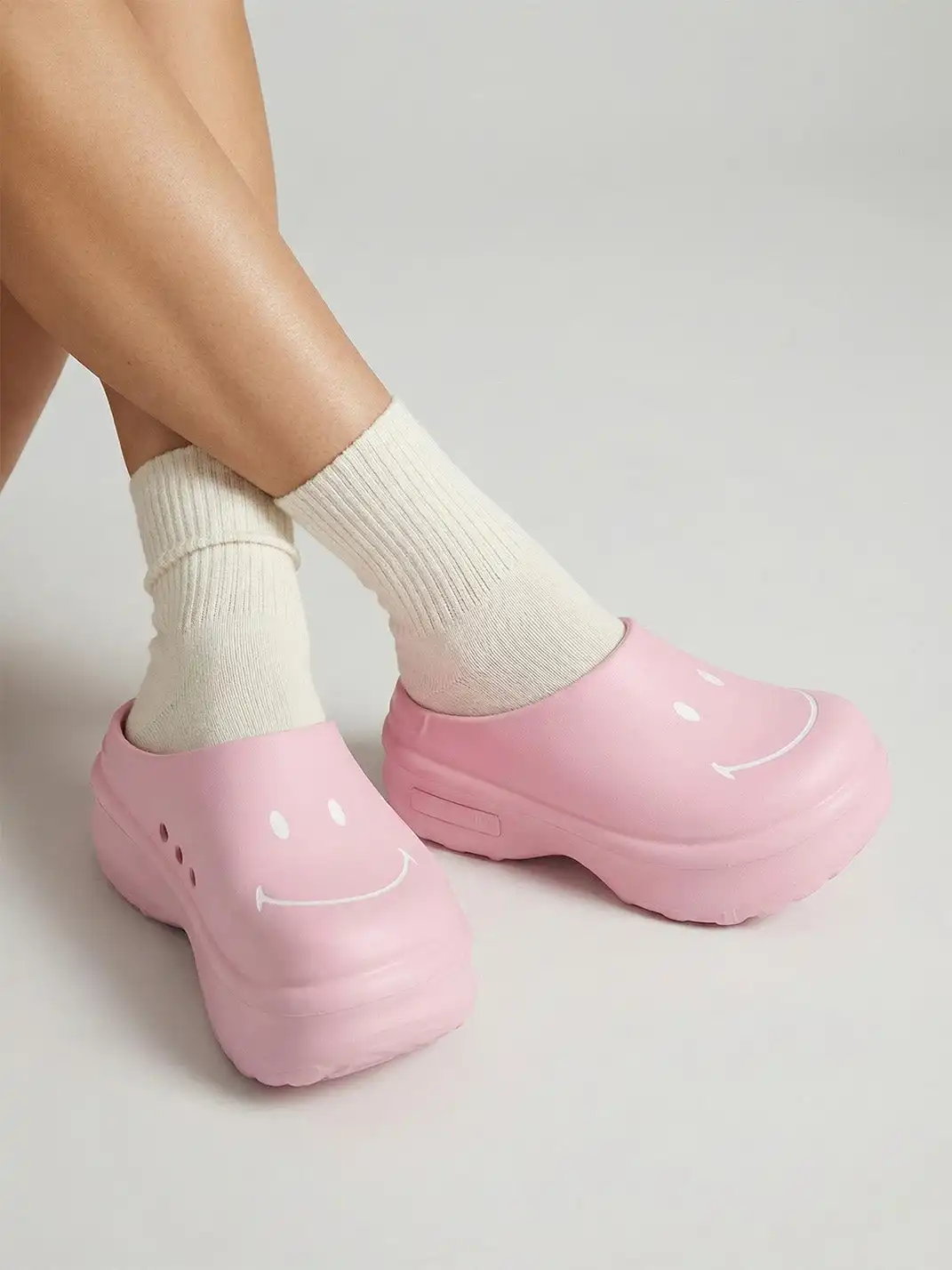 SMILEY | Slip-On Chef Shoes-Cute Pink