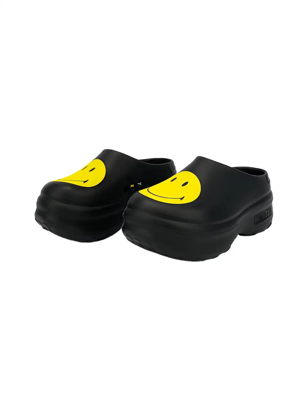 SMILEY | Slip-On Platform Chef Shoes-Black