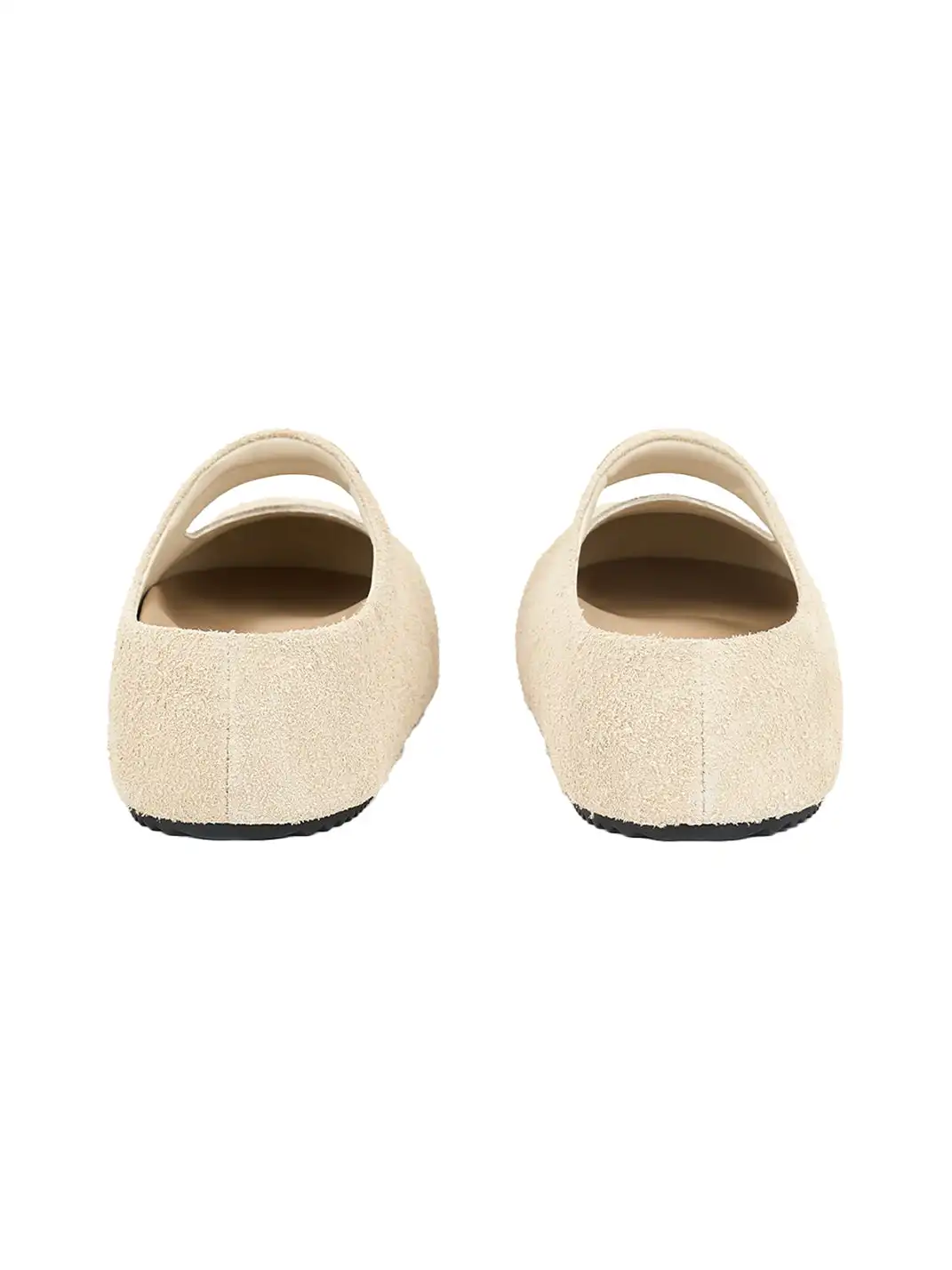 SMILEY | Slip-On Mary Jane Mules-Beige