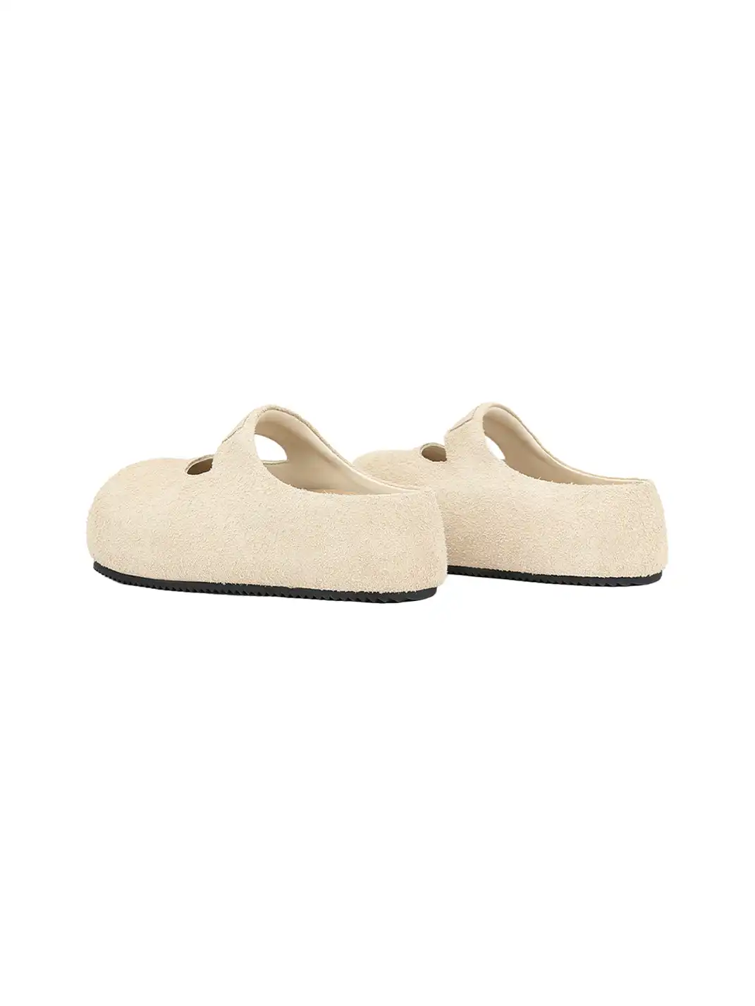 SMILEY | Slip-On Mary Jane Mules-Beige