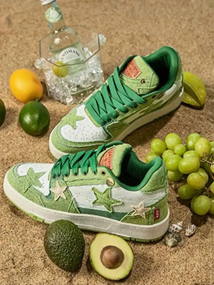 KAALIXTO丨Retro Star Sneakers - Avocado
