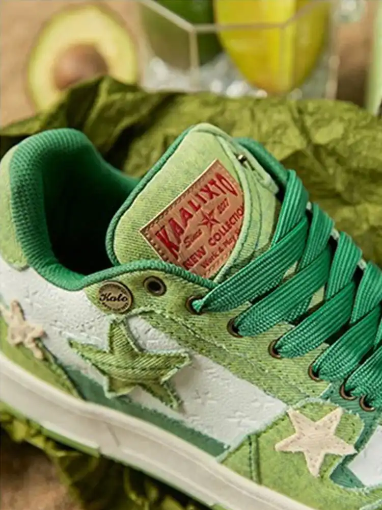 KAALIXTO丨Retro Star Sneakers - Avocado
