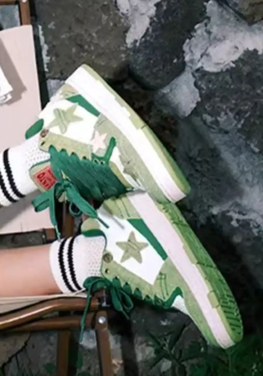 KAALIXTO丨Retro Star Sneakers - Avocado - 3