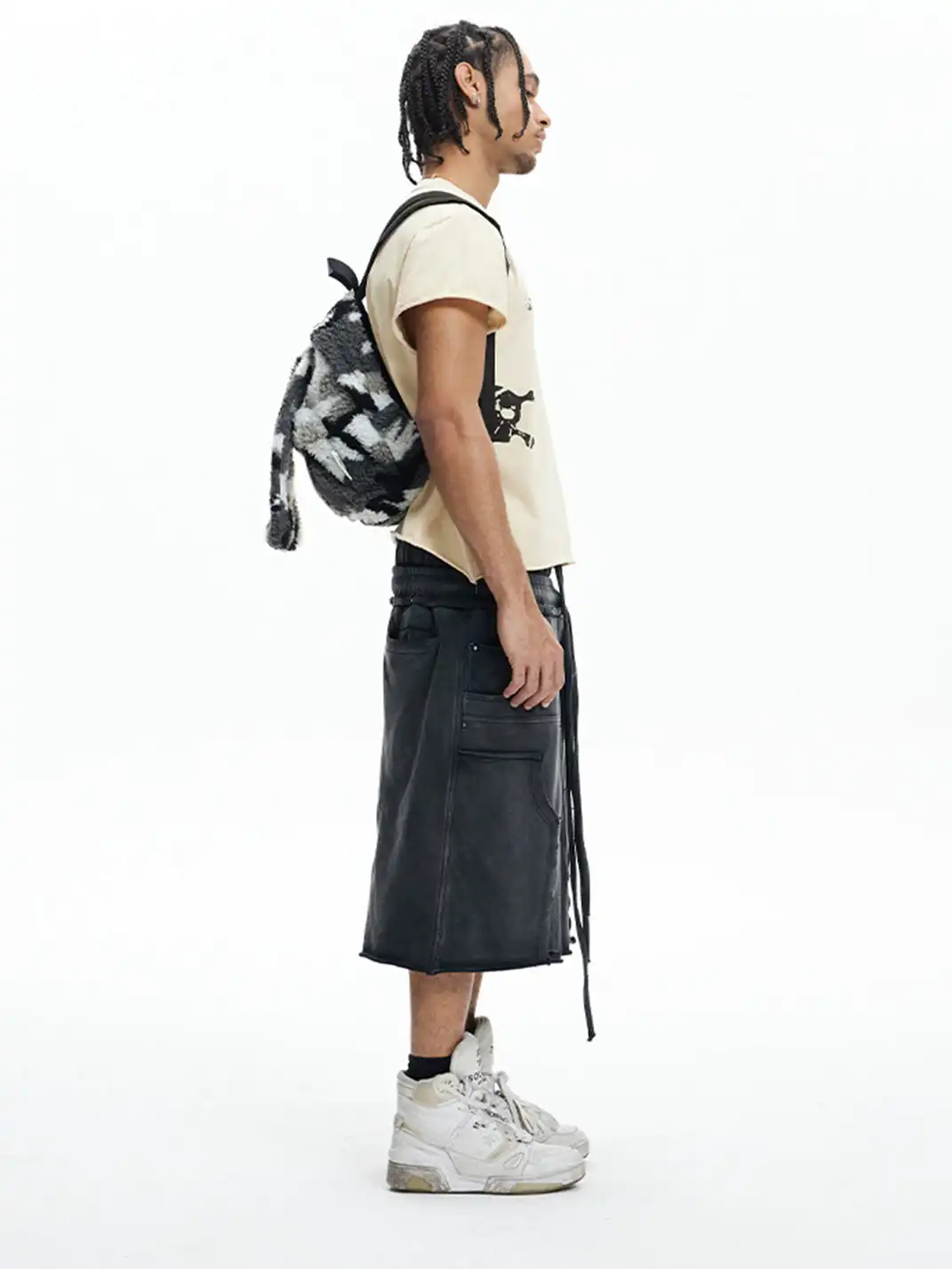 DND4DES | Dual Waist Washed Cropped Shorts