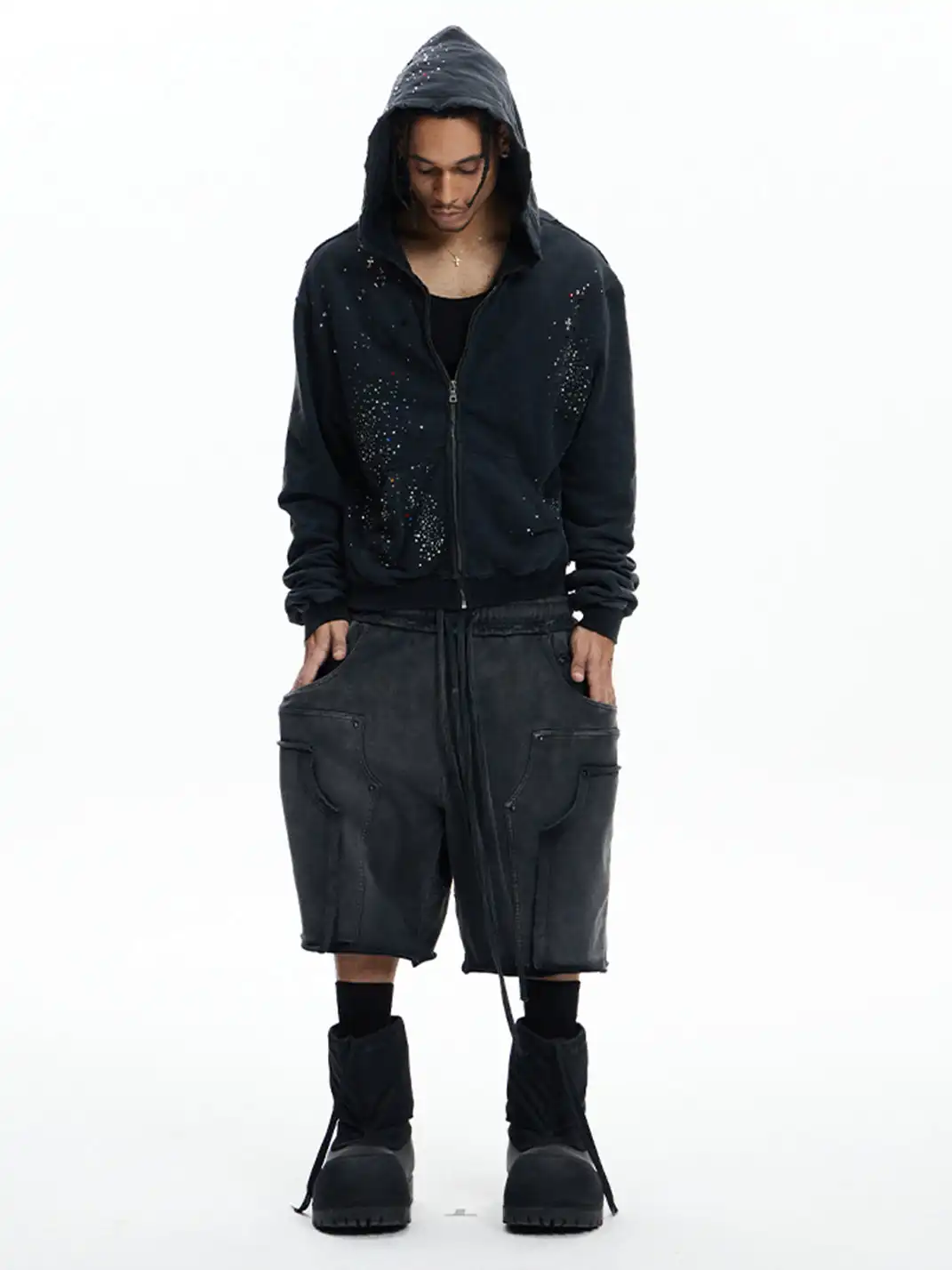 DND4DES | Dual Waist Washed Cropped Shorts