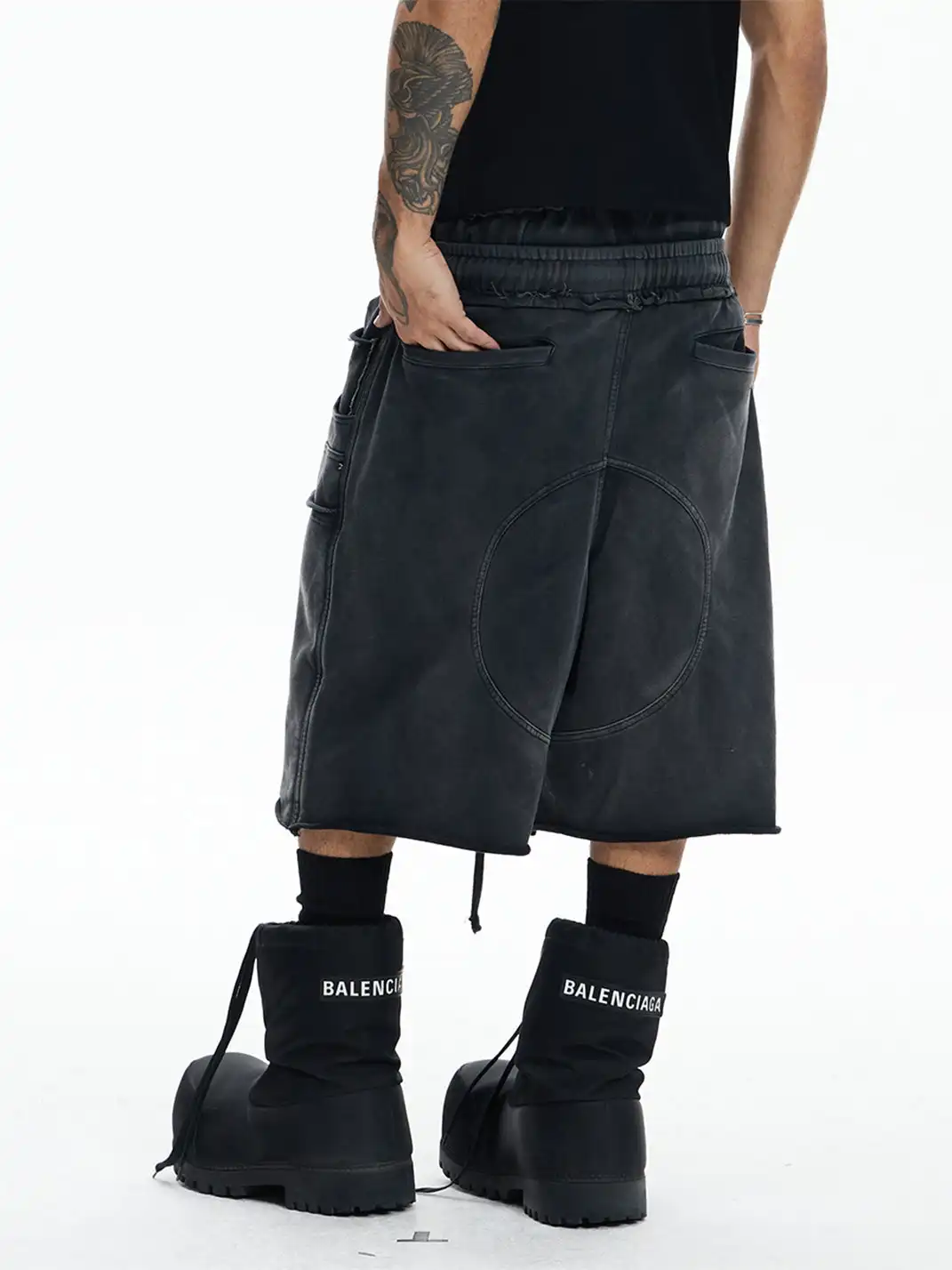 DND4DES | Dual Waist Washed Cropped Shorts
