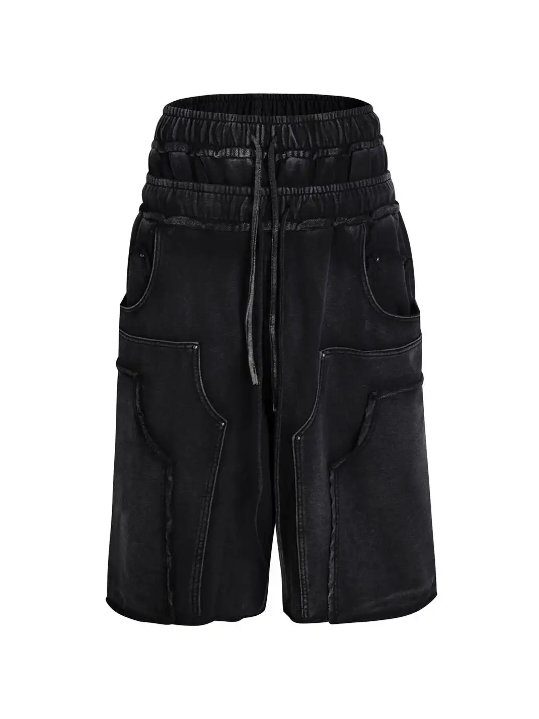 DND4DES | Dual Waist Washed Cropped Shorts