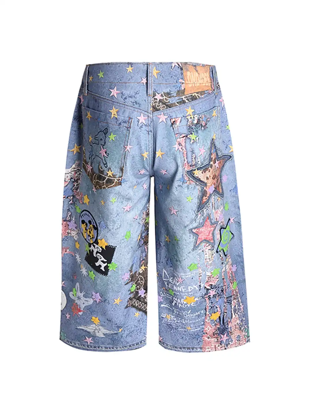 DND4DES | Cartoon Graphic Printed Denim Shorts