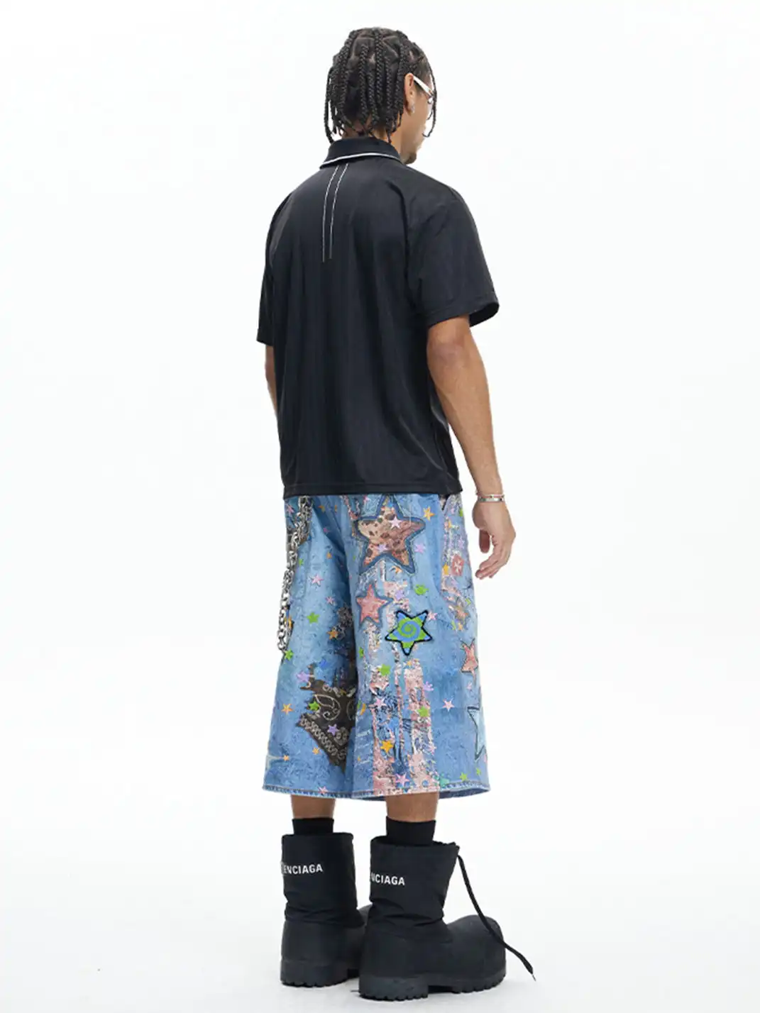 DND4DES | Cartoon Graphic Printed Denim Shorts