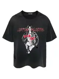 GOJOYJINNI丨Washed Portrait Print Vintage T-Shirt