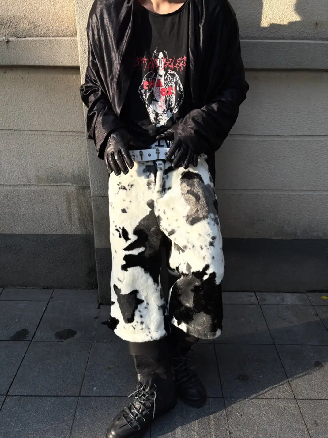 GOJOYJINNI丨Washed Portrait Print Vintage T-Shirt