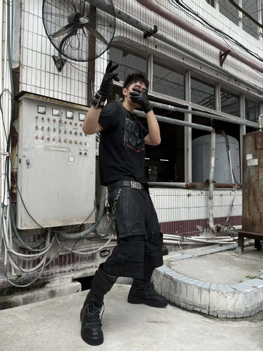 GOJOYJINNI丨Antiwar Print Washed Vintage T-Shirt