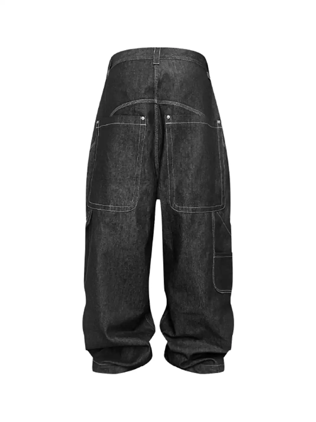 GOJOYJINNI | Large Pocket Straight Baggy Jeans