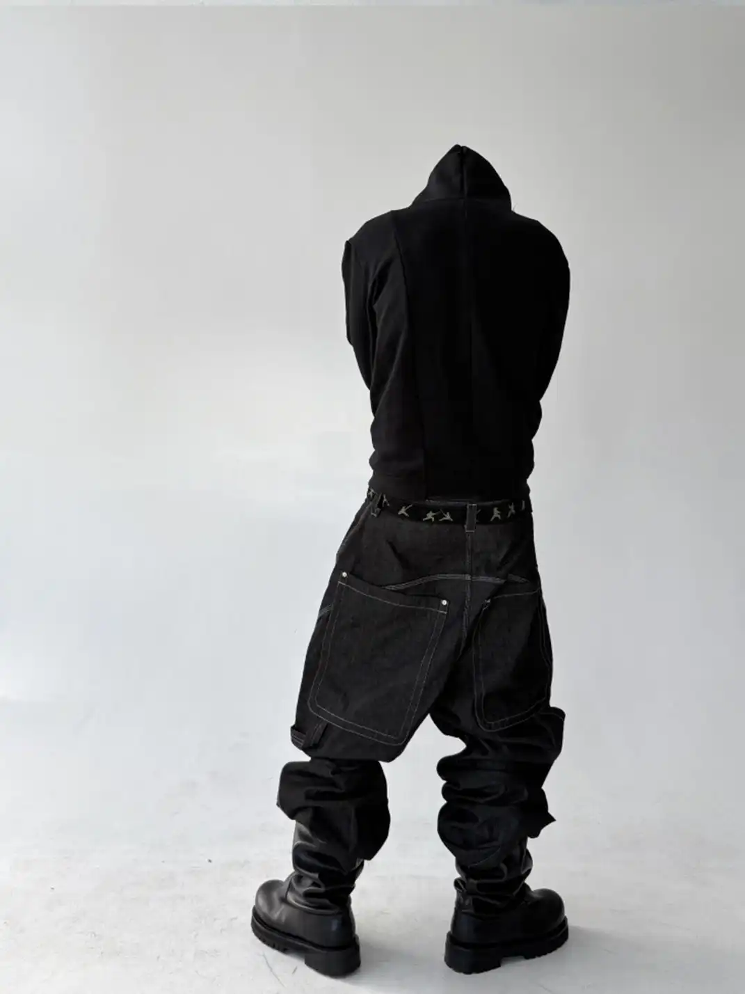 GOJOYJINNI | Large Pocket Straight Baggy Jeans