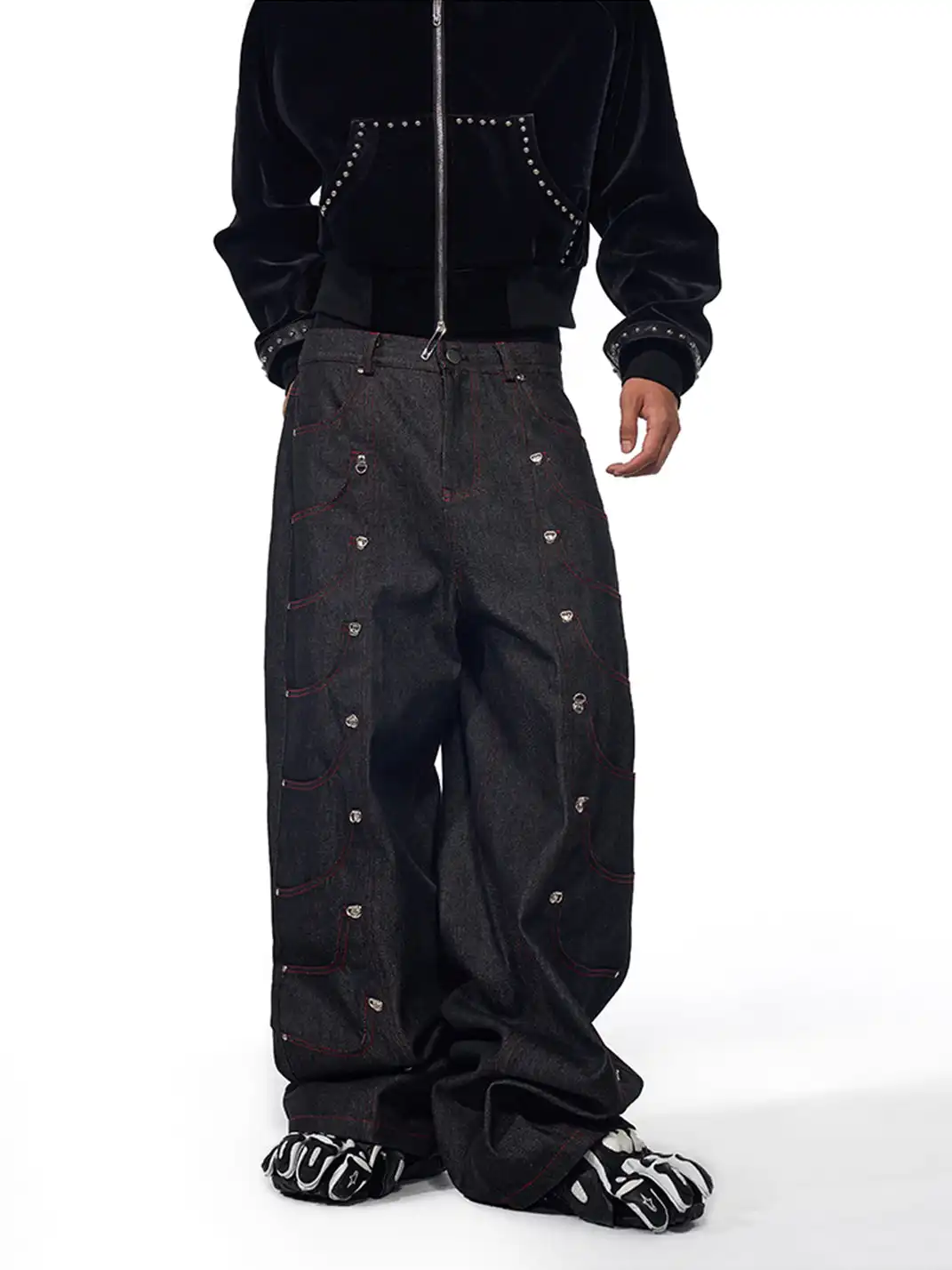 Fourth3ex | Multi-Pocket Denim Pants