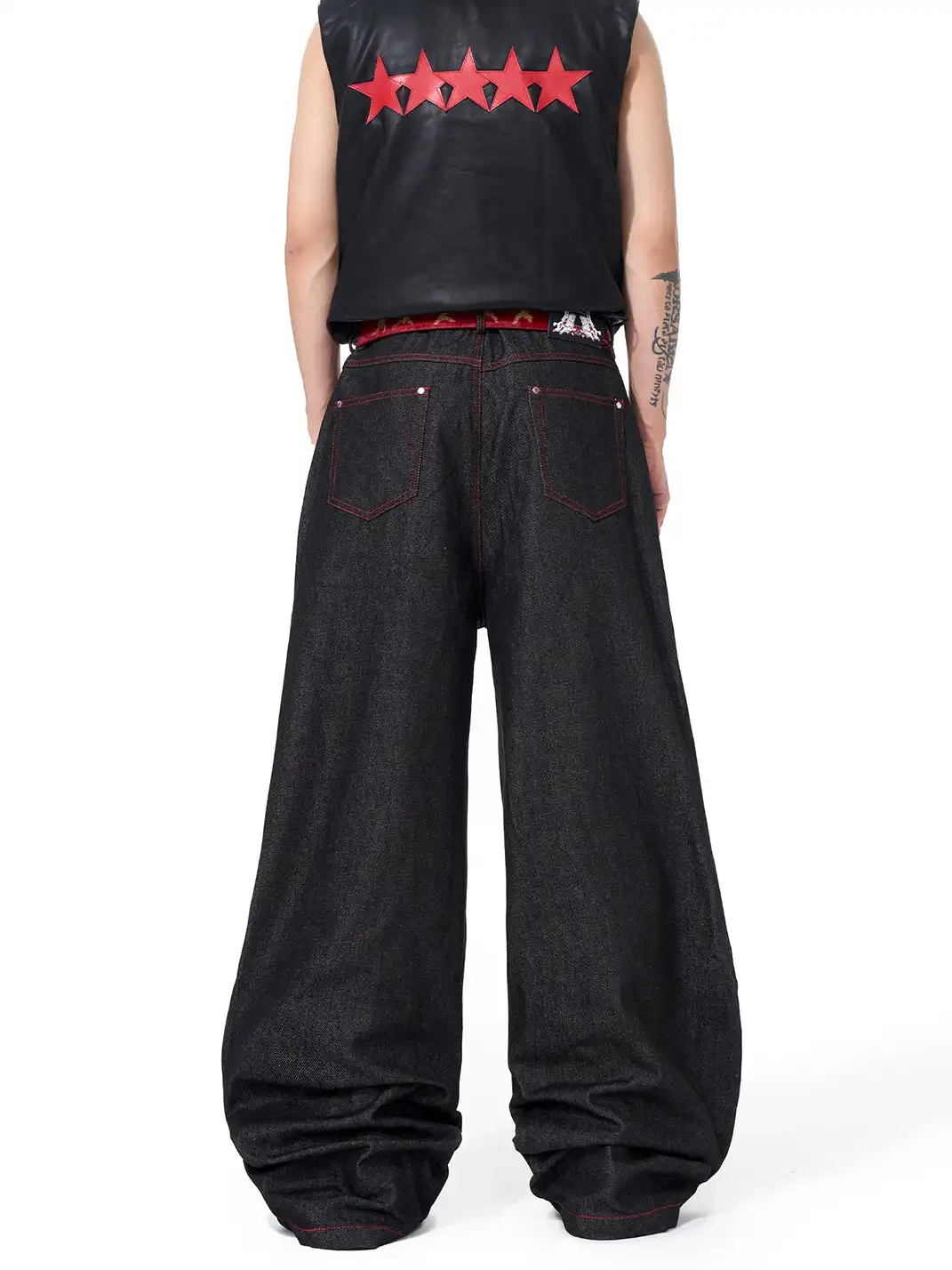 Fourth3ex | Multi-Pocket Denim Pants
