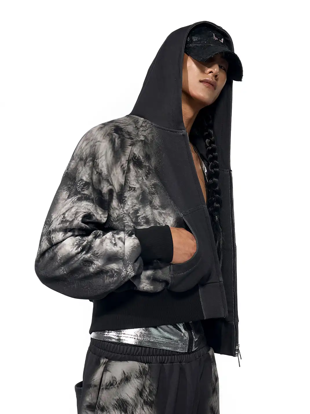 Fourth3ex | Leopard Print Zip Through Hoodie