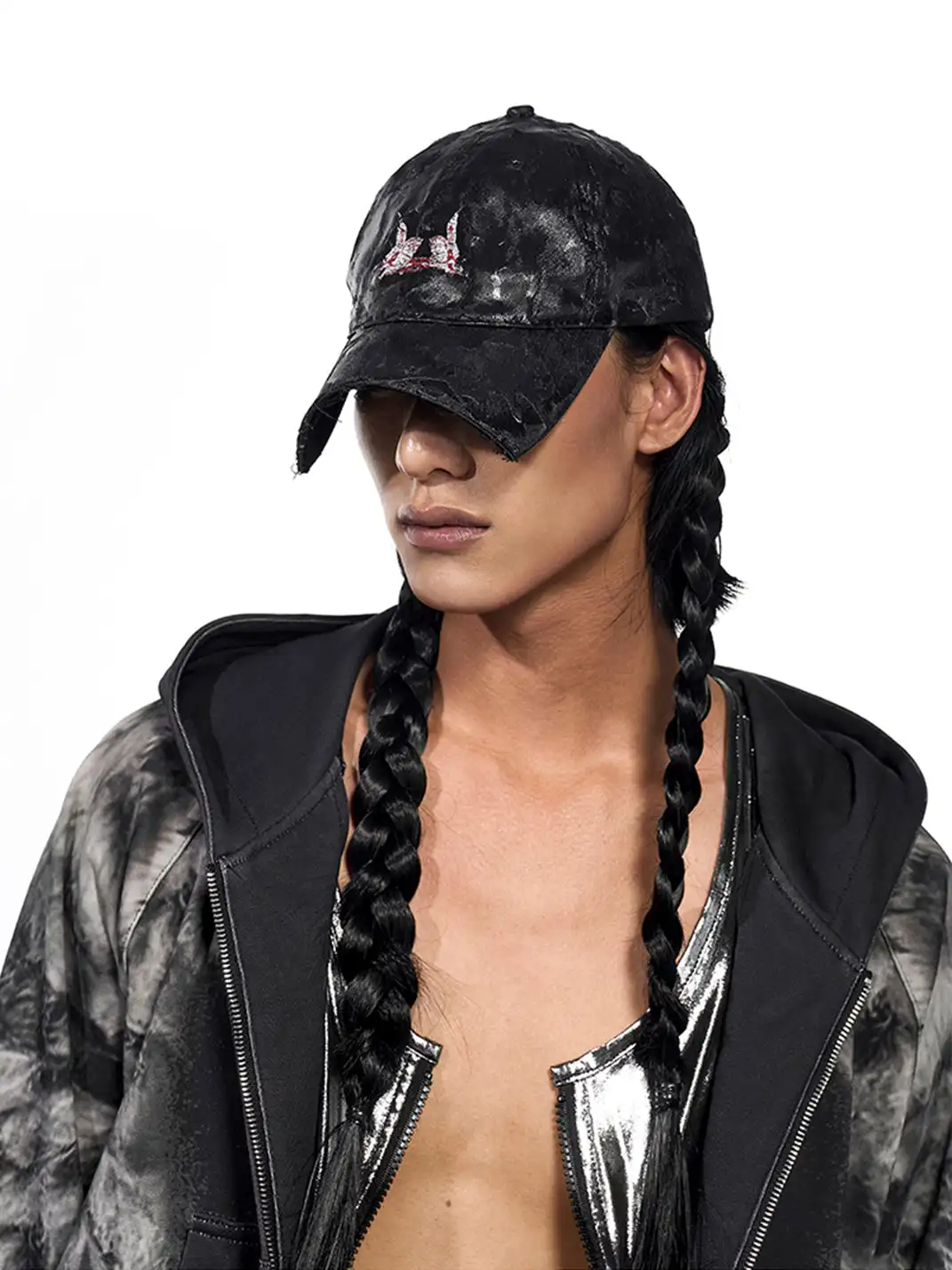 Fourth3ex | Waxed Print Short Baseball Cap