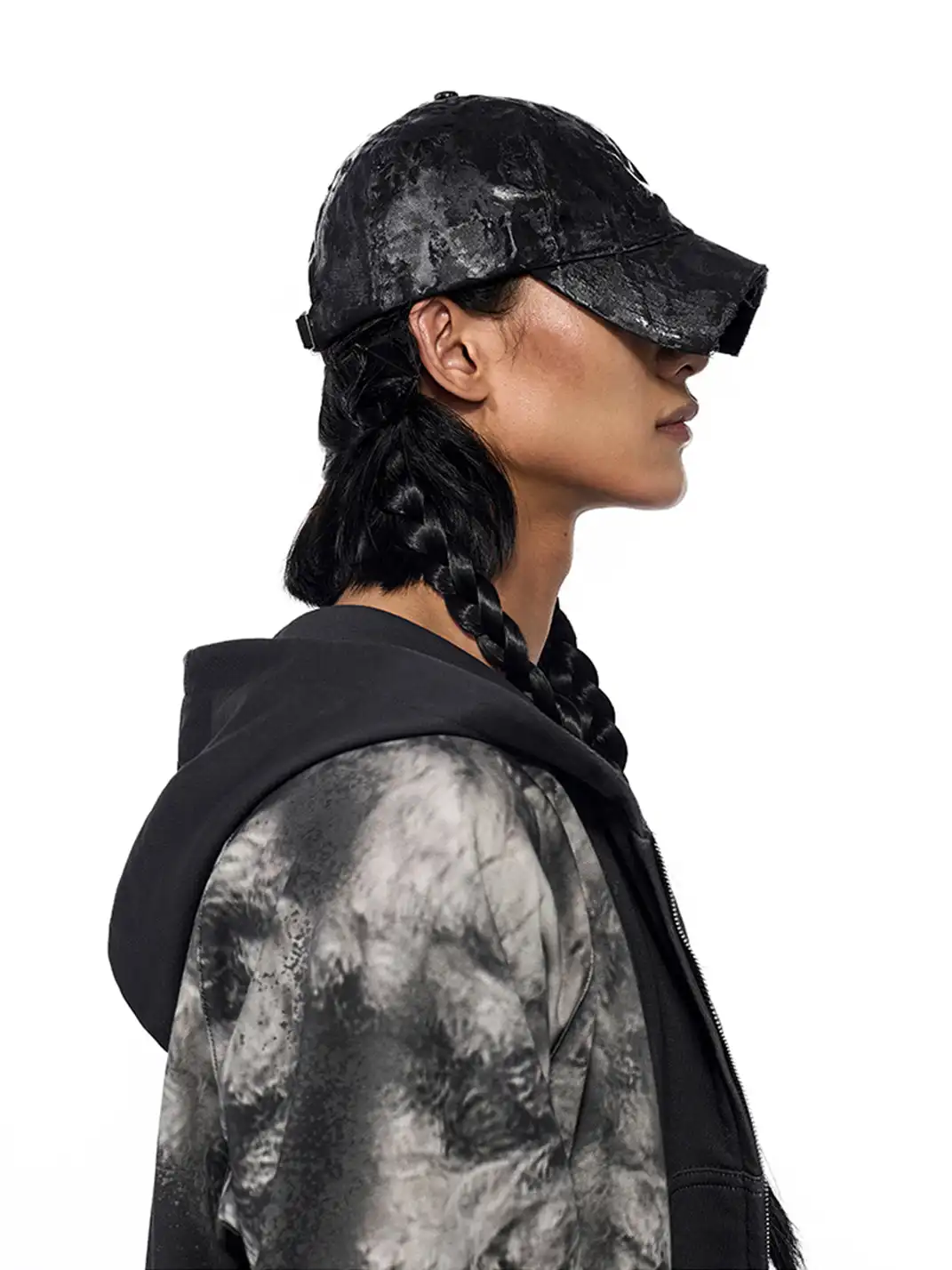 Fourth3ex | Waxed Print Short Baseball Cap