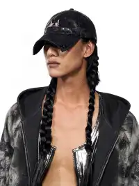 Fourth3ex | Waxed Print Short Baseball Cap