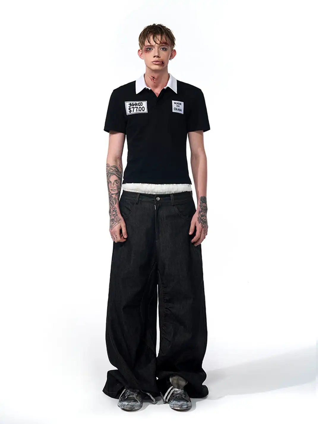 Fourth3ex | Embroidery Graphic Polo Shirt