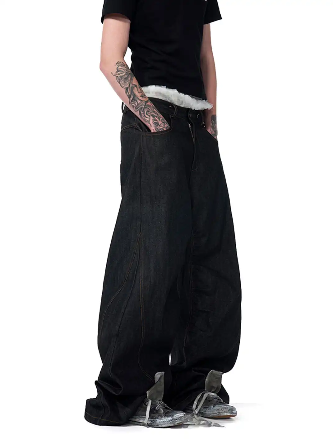 Fourth3ex | Color-Changing Embroidered Jeans