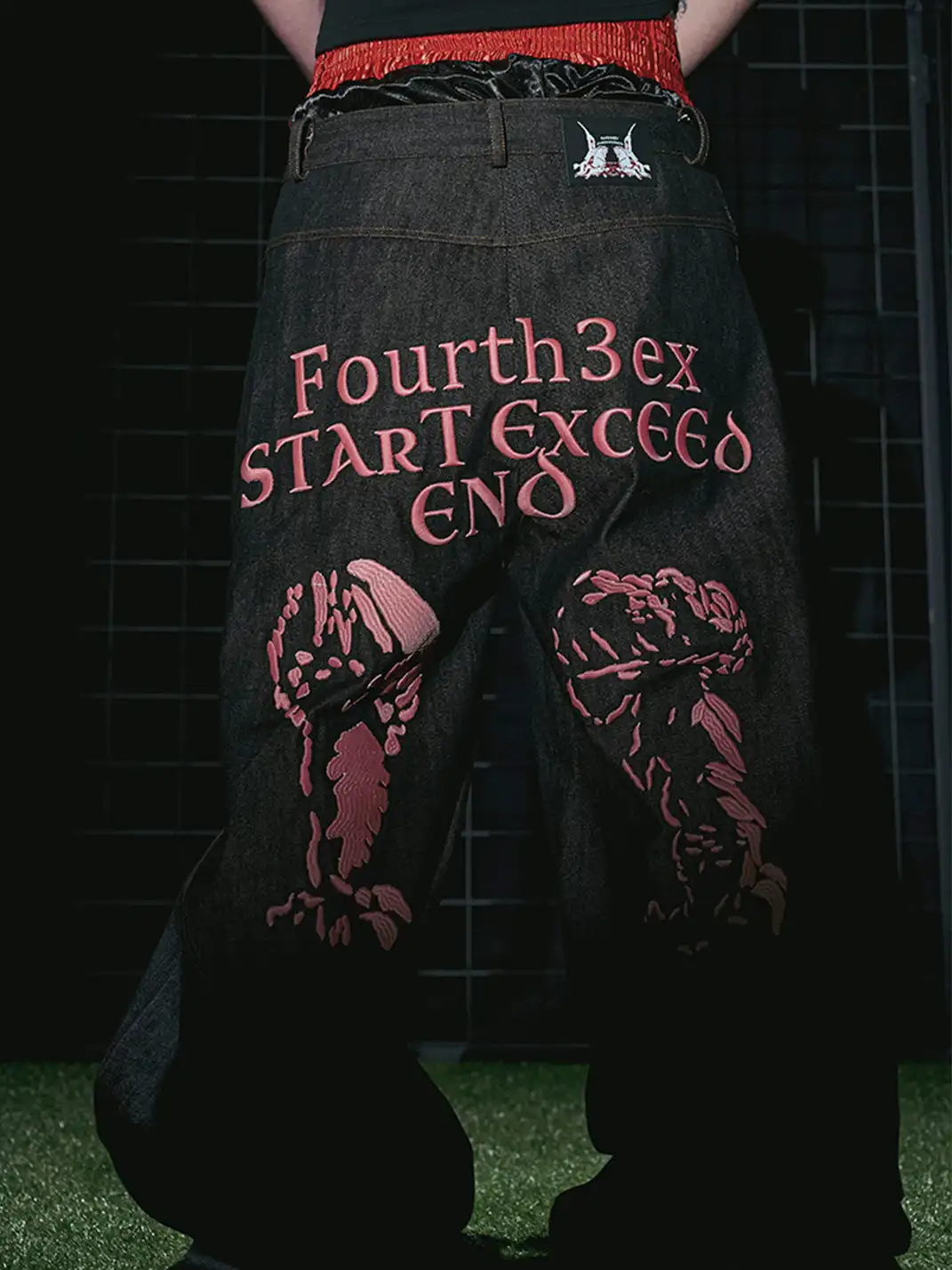 Fourth3ex | Color-Changing Embroidered Jeans