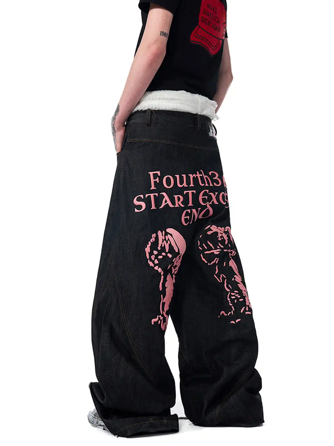 Fourth3ex | Color-Changing Embroidered Jeans