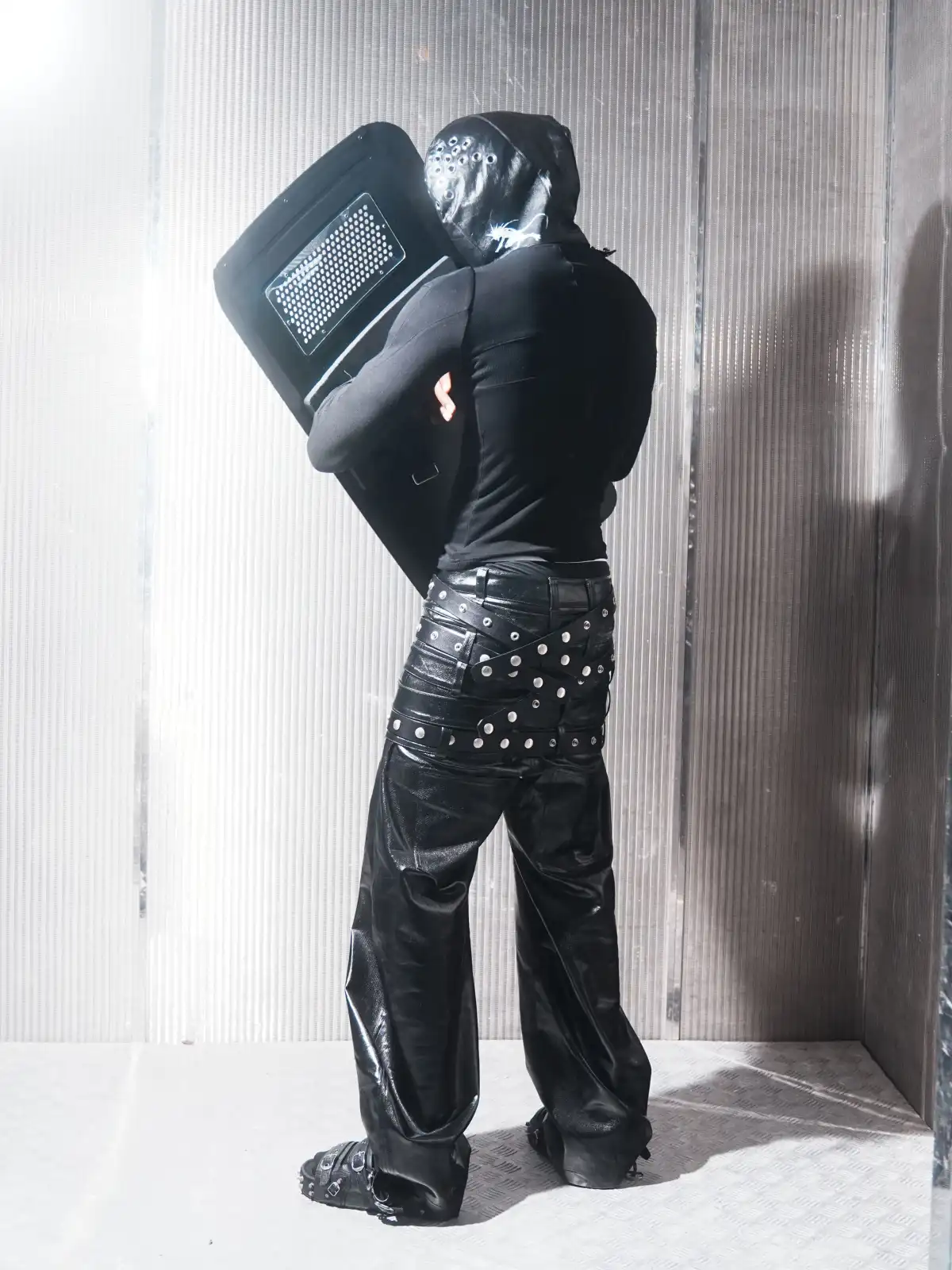 REBEL WAVE | Multi-Waist Coated Biker Pants