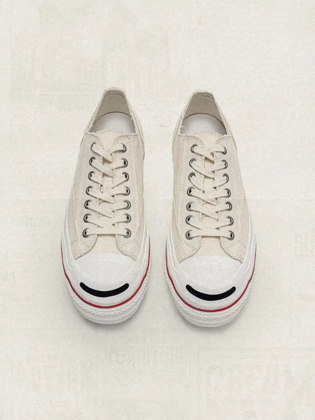 T/C MADEā023 Smiley Toe Thick-Soled Retro Japanese-Style Low-Top Canvas Shoes