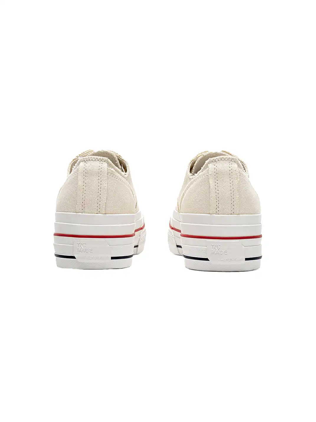 T/C MADEā023 Smiley Toe Thick-Soled Retro Japanese-Style Low-Top Canvas Shoes