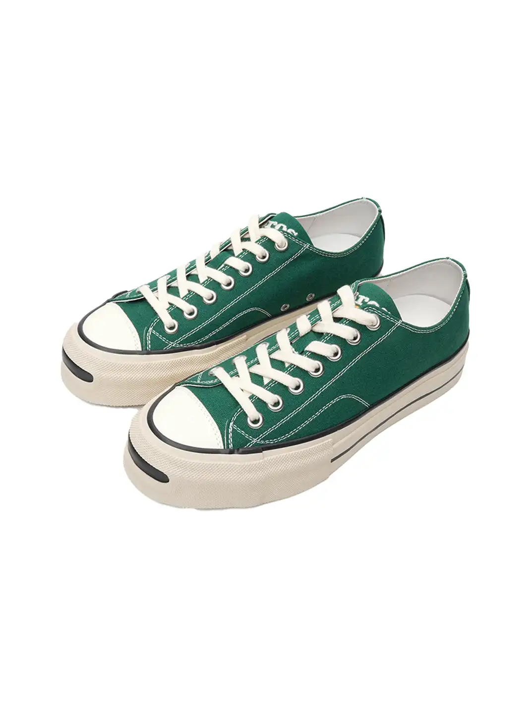 T/C Made x Broshood Co-Branded Smiling Toe Vulcanized Canvas Shoes-Green