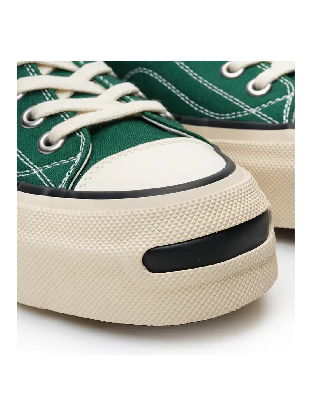 T/C Made x Broshood Co-Branded Smiling Toe Vulcanized Canvas Shoes-Green