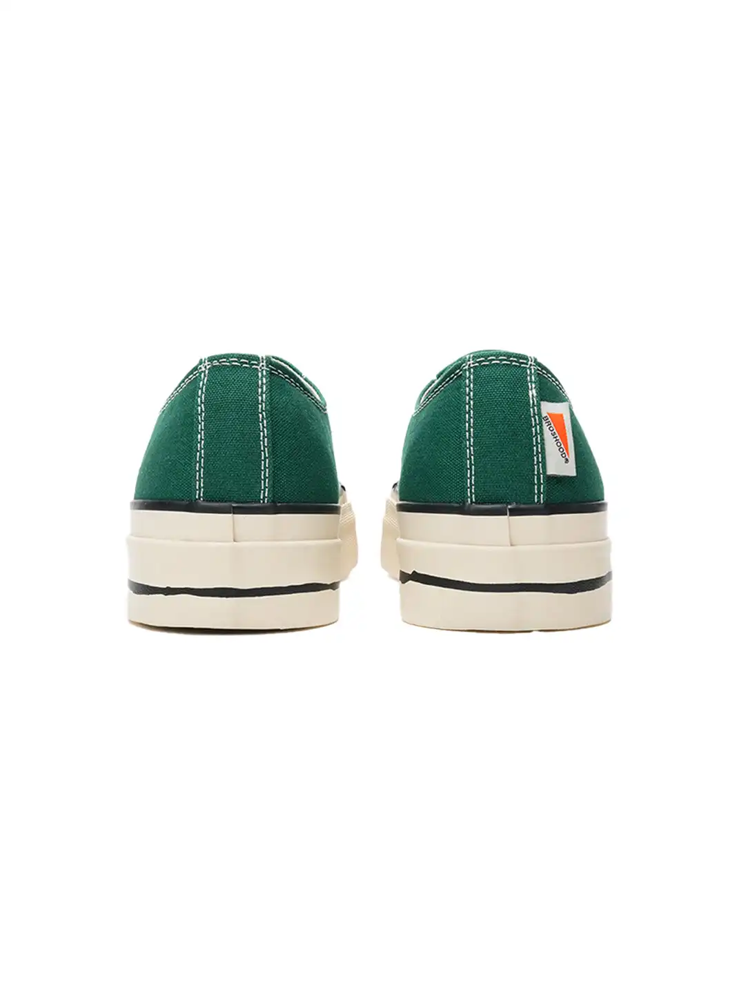 T/C Made x Broshood Co-Branded Smiling Toe Vulcanized Canvas Shoes-Green