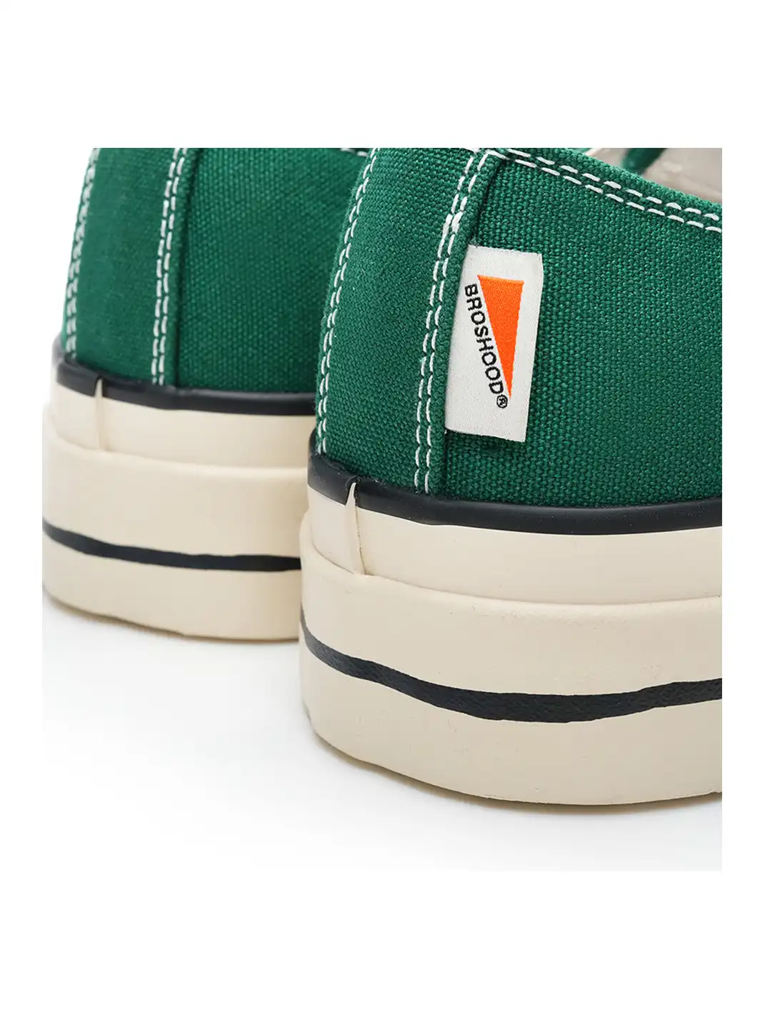 T/C Made x Broshood Co-Branded Smiling Toe Vulcanized Canvas Shoes-Green